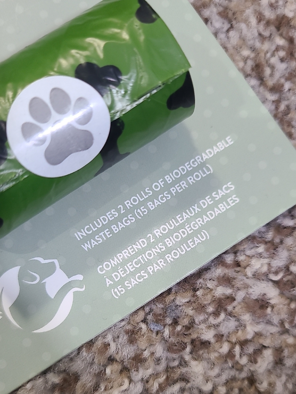 OCS Designs Mint Green Dog Waste Bag Holder with Clip - Picture 5 of 6
